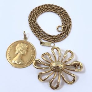 K18 / ブローチ / チェーン / トップ
