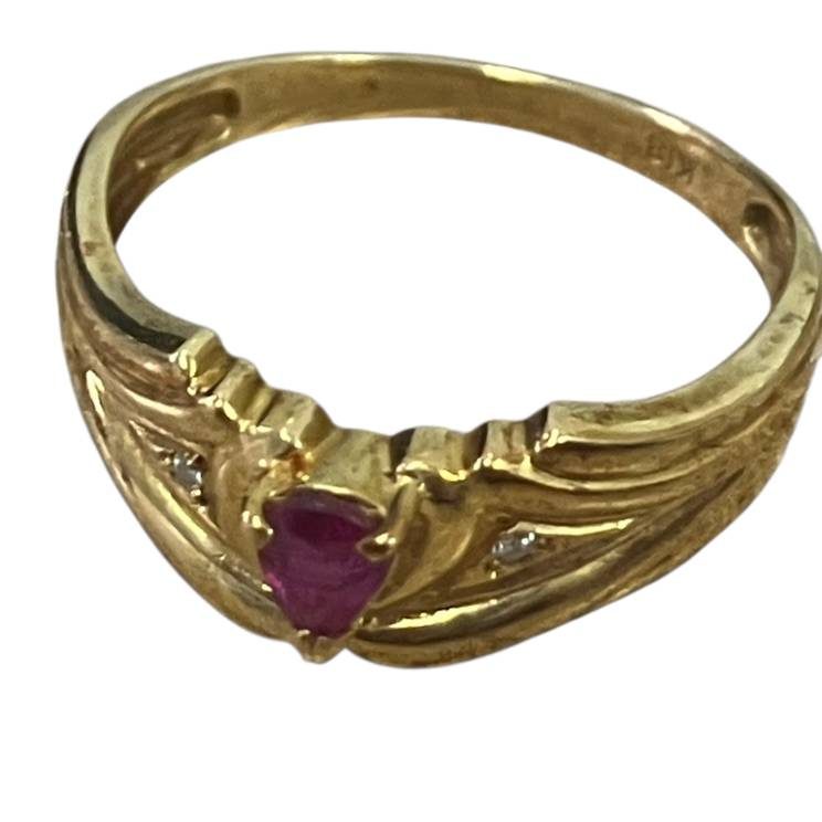 K18 ルビーリング