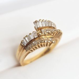 K18 メレダイヤリング