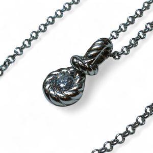 K18WG ネックレス トップ メレダイヤモンド