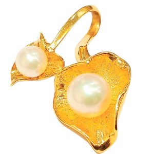 K18(18金)パール付きネックレストップ