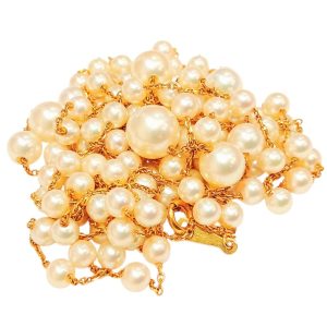 K18(18金)パール付きネックレス