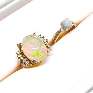 【Pt900 まとめ】プラチナ900・オパール・メレダイヤ・リング・指輪・貴金属・アクセサリー