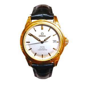 【OMEGA時計】オメガ・De Vill﻿e・デビルクロノメーター・46313131・金無垢時計・ブランド腕時計・メンズ腕時計