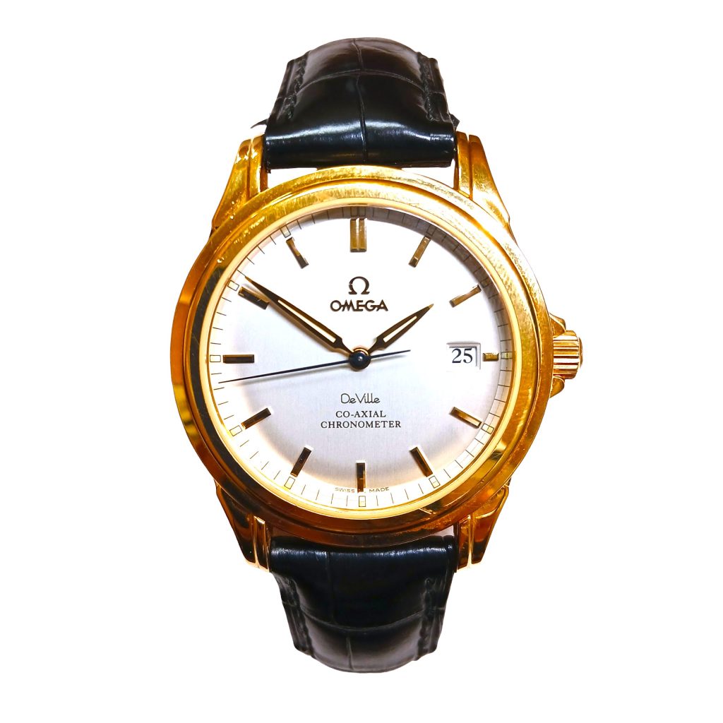 【OMEGA時計】オメガ・De Vill﻿e・デビルクロノメーター・46313131・金無垢時計・ブランド腕時計・メンズ腕時計