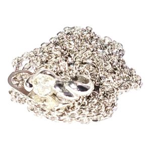 K18WG(18金ホワイトゴールド)ダイヤ付きネックレス