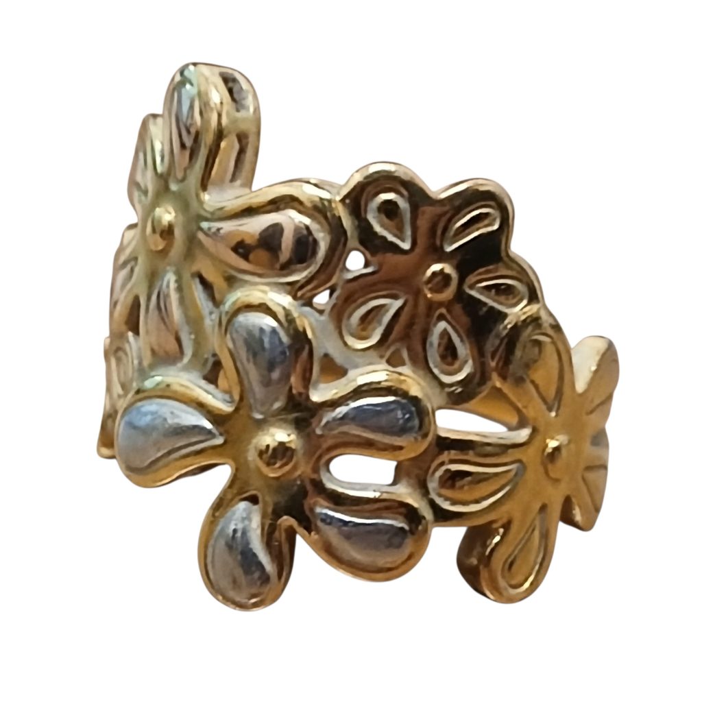 K18・Pt900 コンビ リング