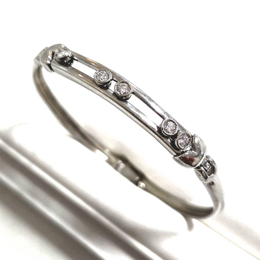 Pt900 ダイヤモンド付き プラチナブレスレット アクセサリー