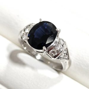 Pt900 サファイア メレ プラチナ リング 指輪 アクセサリー