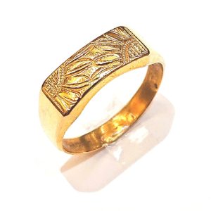 18金 印台リング