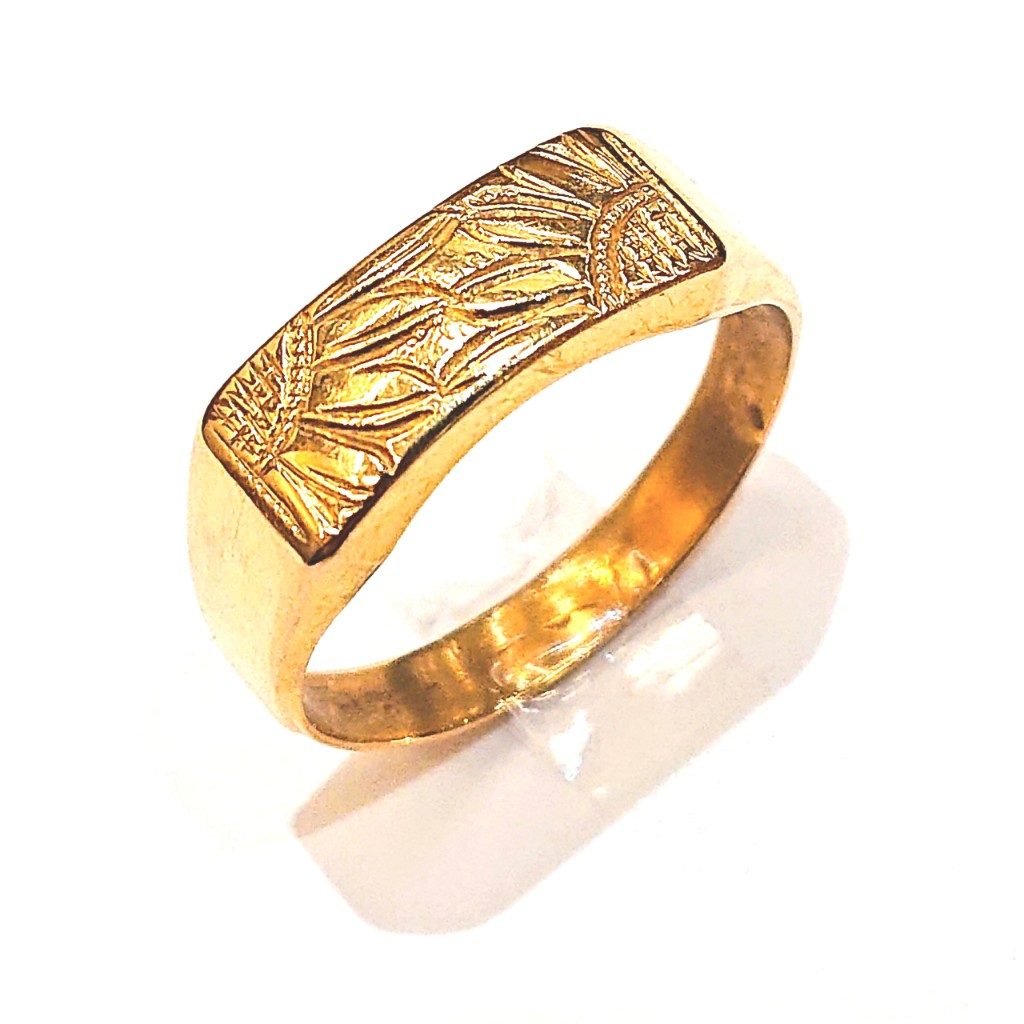 18金 印台リング