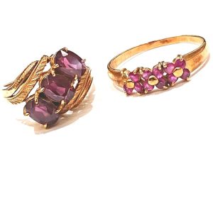 K18 ガーネット ルビー デザインリング