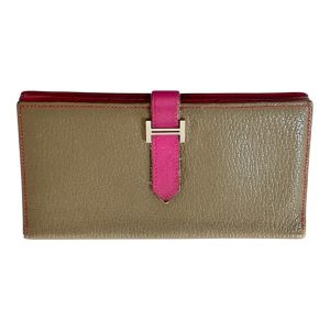 エルメス 財布 ベアンスフレ シャブール レザー エトゥープ