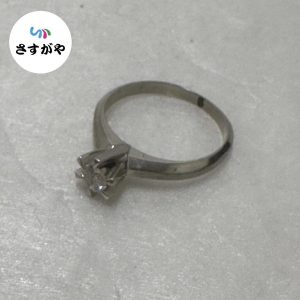 Pt900 ダイヤモンド立爪リング