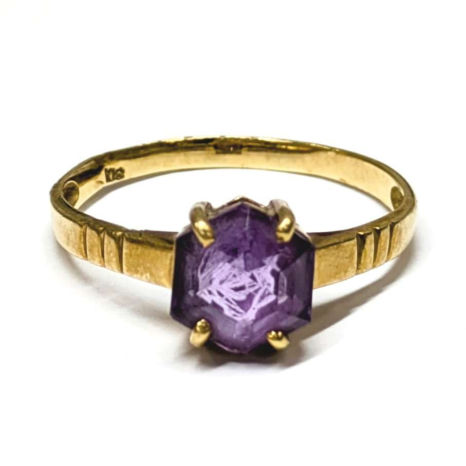 K18 18金 リング 指輪 アメジスト