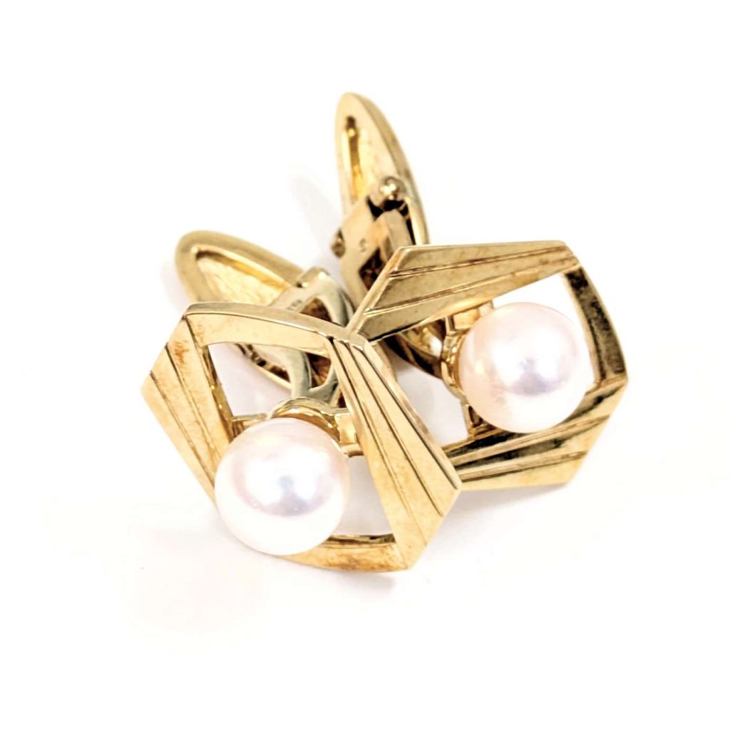 K18 18金 イヤリング パール