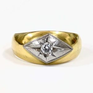 K18 18金 Pt900 プラチナ コンビ リング 指輪