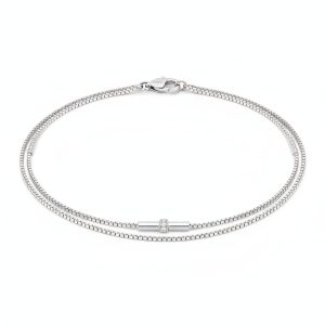 Pt900 ブレスレット 石あり