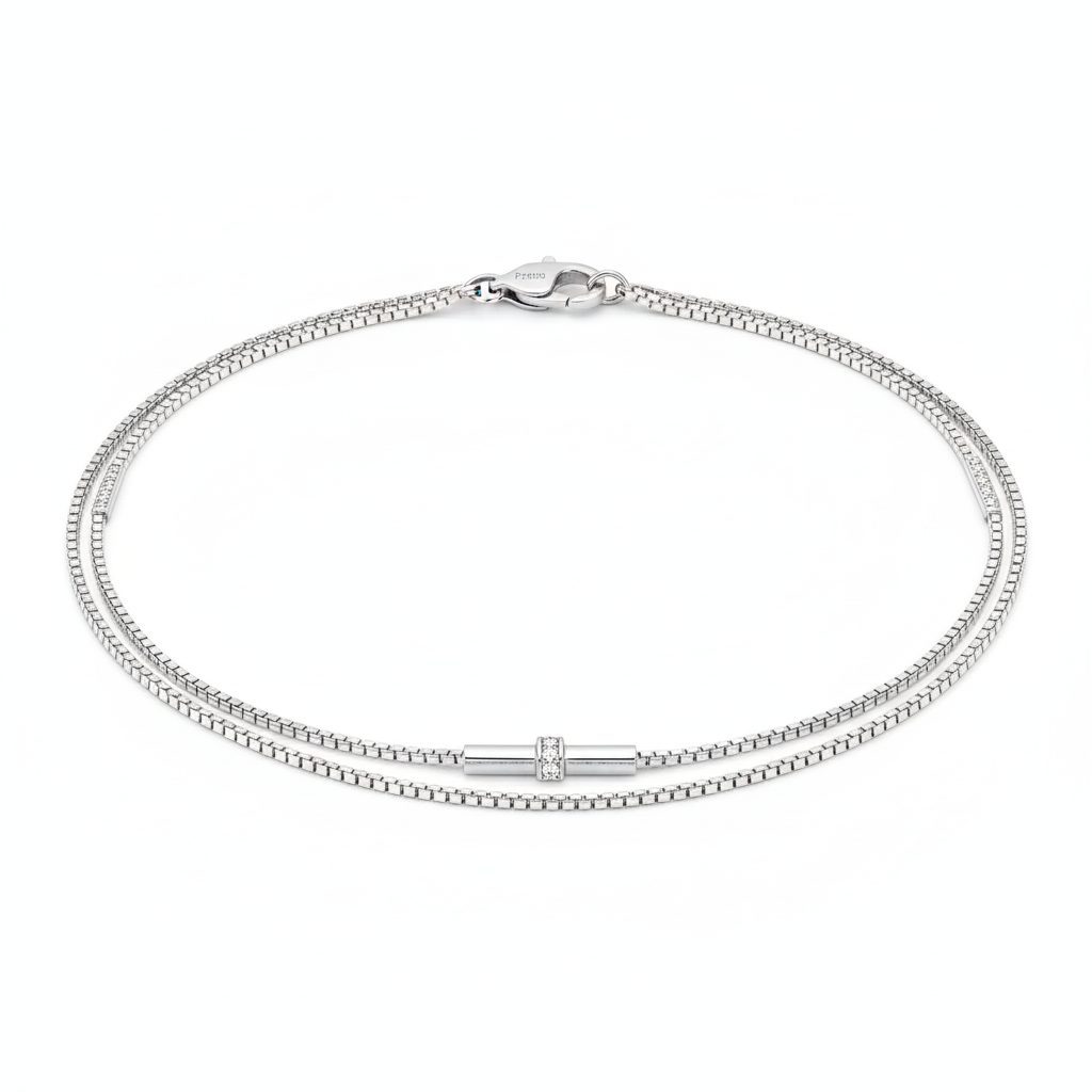 Pt900 ブレスレット 石あり