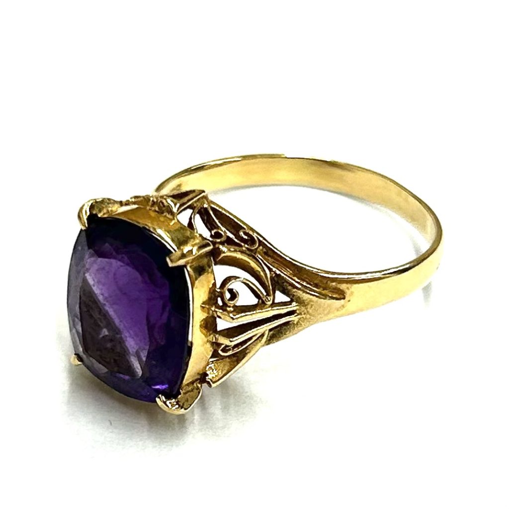 K18 18金 ゴールド リング アメジスト ジュエリー 貴金属