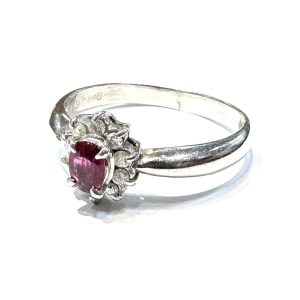 【貴金属】Pt850（プラチナ） ルビー付リング ジュエリー アクセサリー