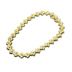 K18（18金）ダイヤモンド フラワーモチーフ ブレスレット