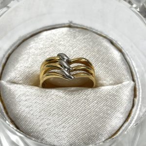 K18 Pt900 コンビ リング