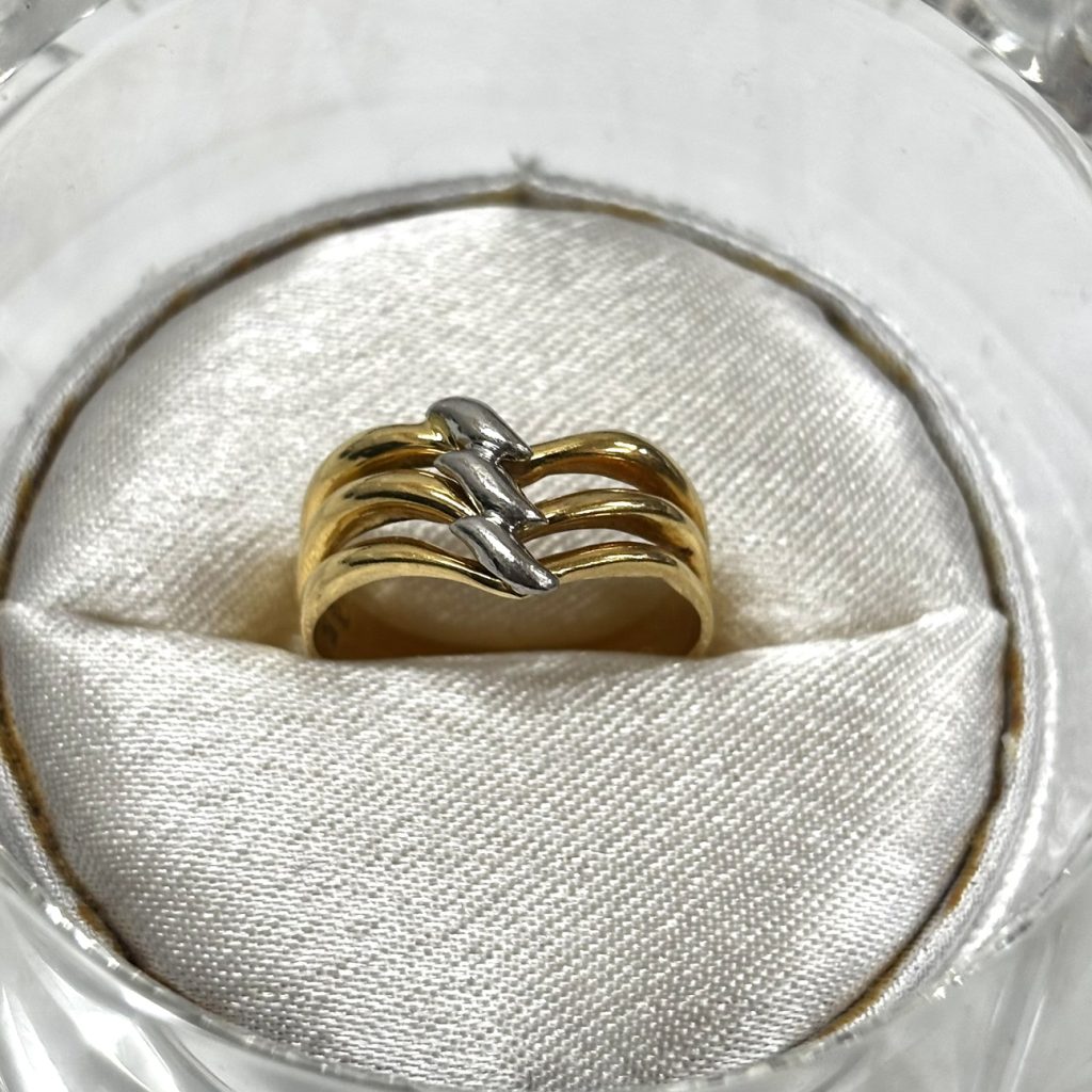 K18 Pt900 コンビ リング