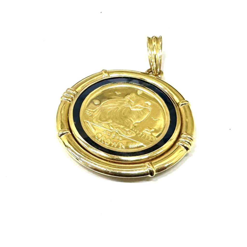 【貴金属】K24 24金 999 1/5oz マン島キャットコイントップ アクセサリー ジュエリー