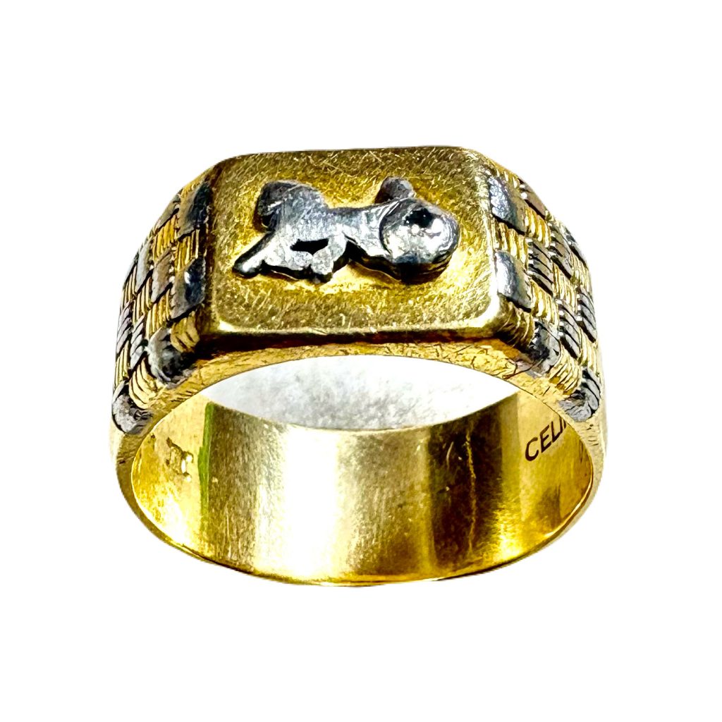 K18 Pt900  金 プラチナ コンビ リング