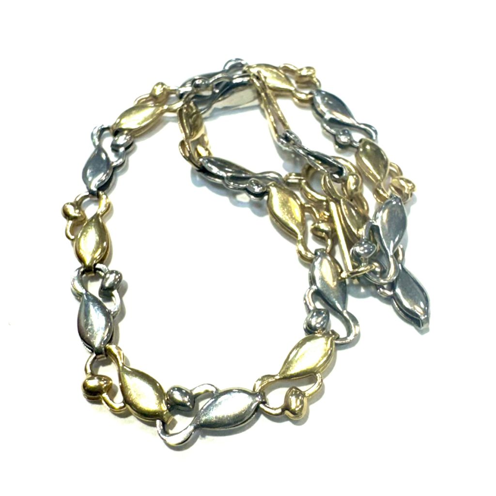 K18/Pt850 コンビ ブレスレット