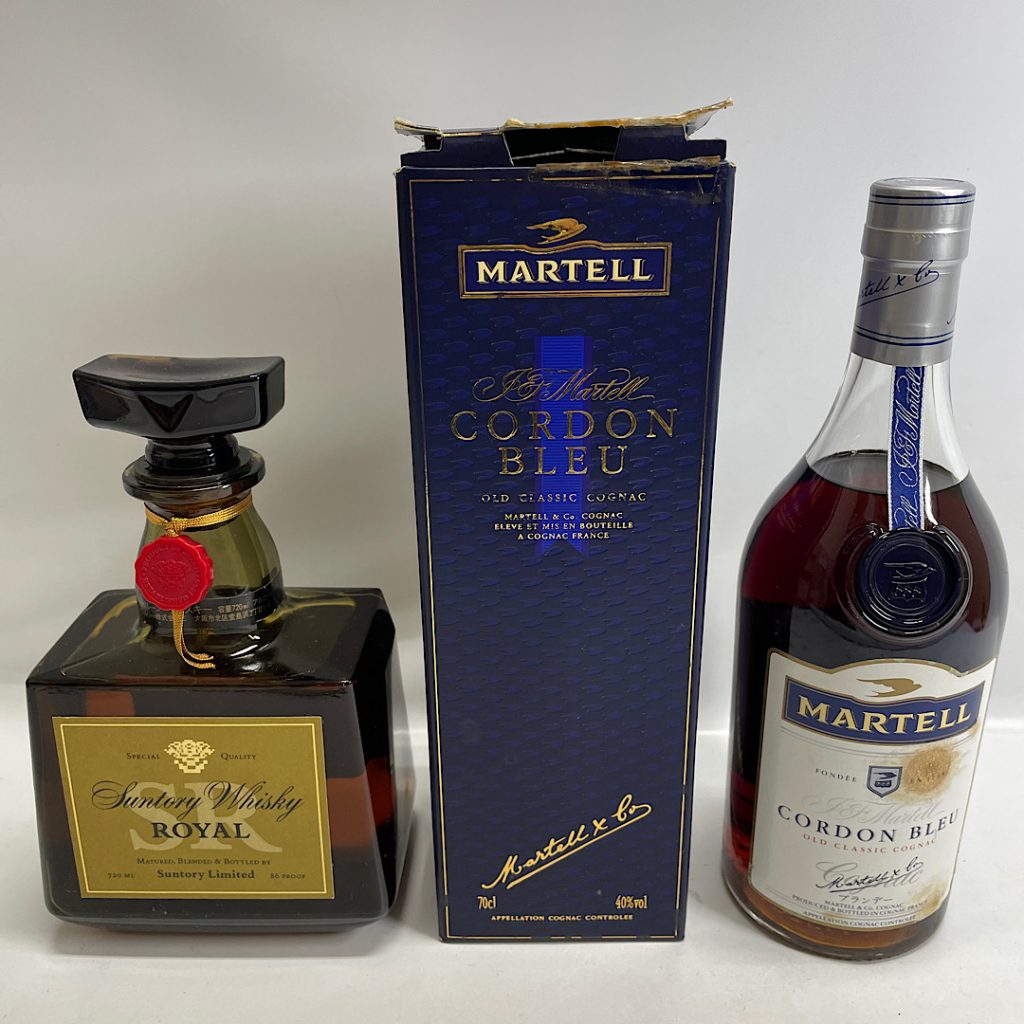 お酒の買取強化中！| サントリーロイヤル マーテル コルドンブルーおまとめの買取 | 利根町大房