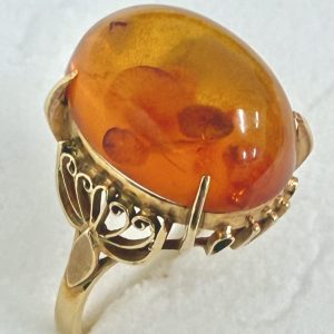 【K18 石付きリング】