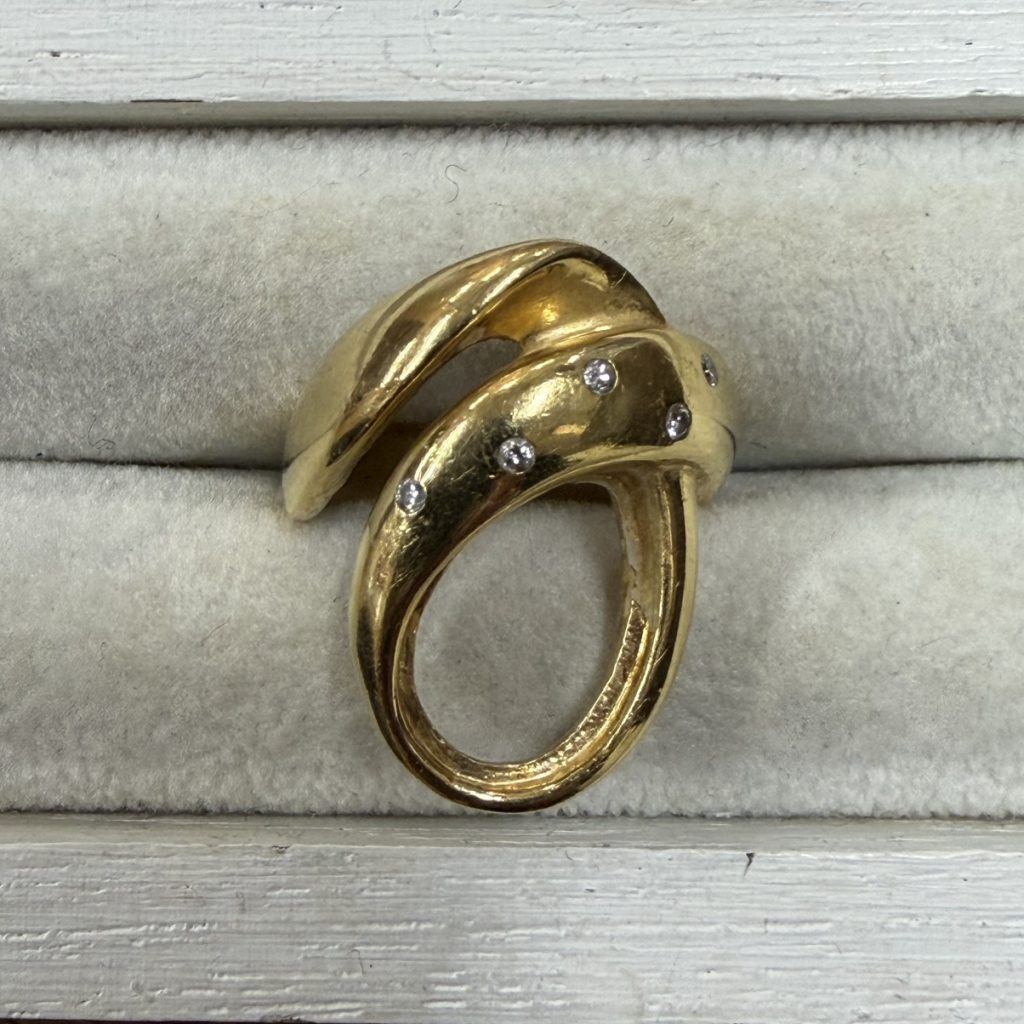 K18 ダイヤモンドリング／18金 ダイヤリング／ゴールド ダイヤモンドリング