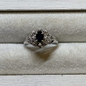 Pt900　サファイアリング