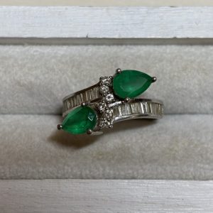 Pt900　エメラルドリング