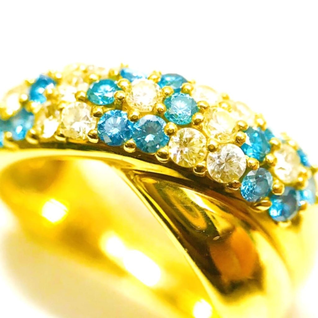 K18 メレダイヤモンド ゴールドリング