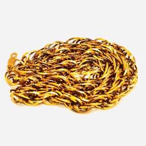 K18 18金 750 ロープチェーン ネックレス