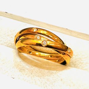 K18 18金 トリニティリング