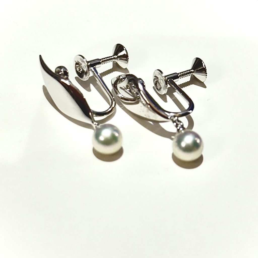 K18WG パール イヤリング