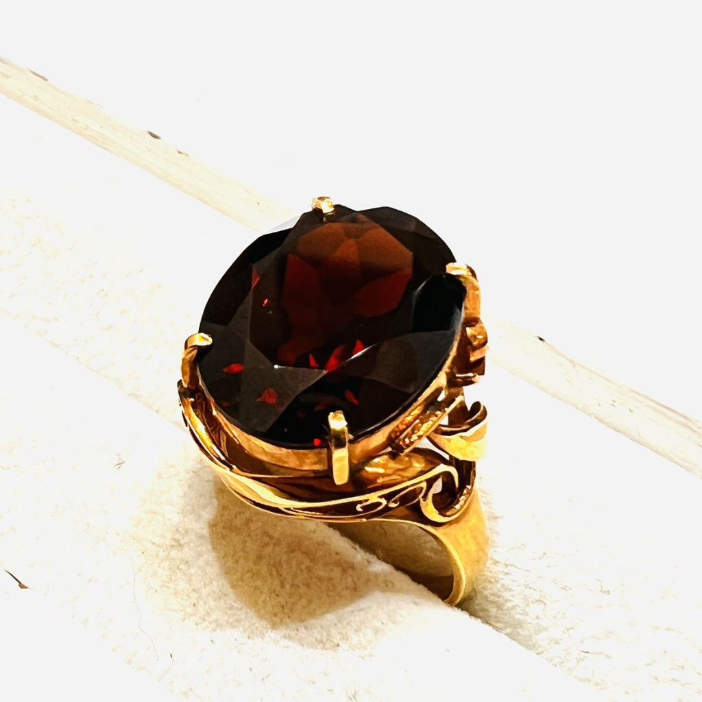 K18 18金 ガーネット リング