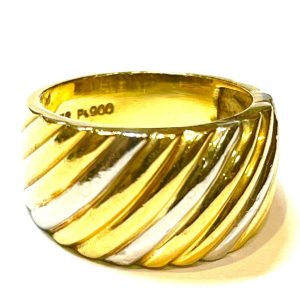 K18Pt900　18金　750　プラチナ　コンビ　リング