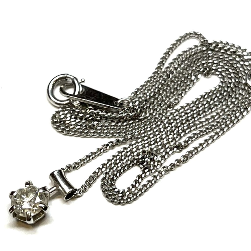 Pt900 ダイヤモンド付き プラチナネックレス アクセサリー