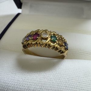 K18 宝石付きリング 18金