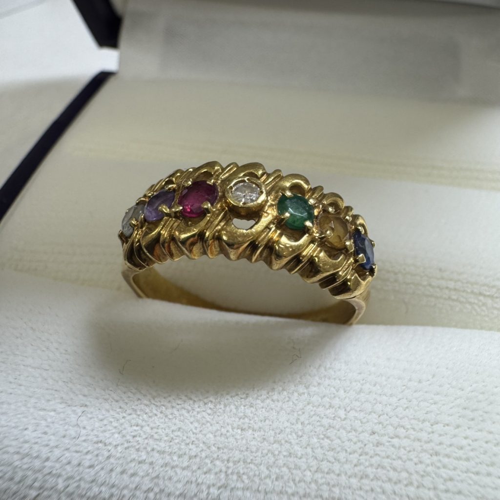 K18 宝石付きリング 18金