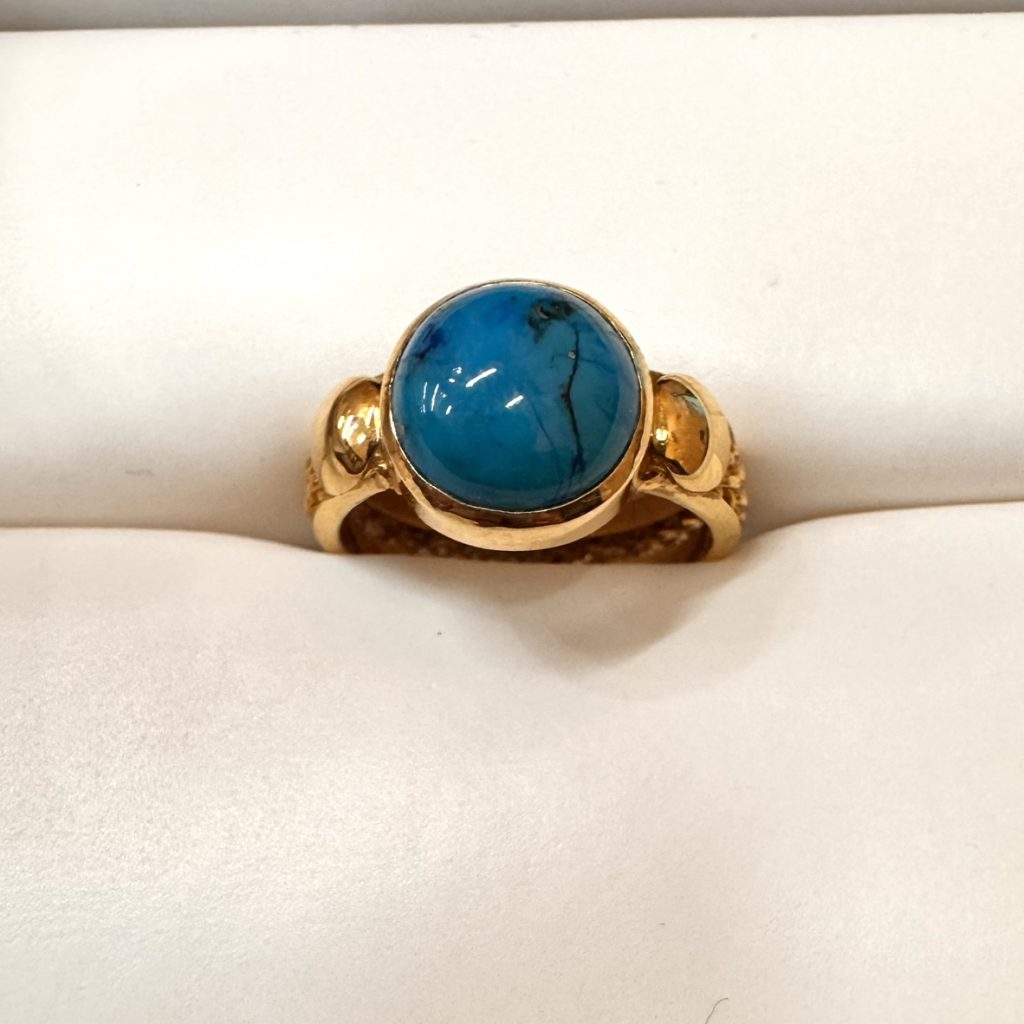 K18(18金) 750 ターコイズ付きリング 札幌市手稲区