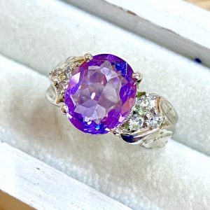 K18WG ホワイトゴールド メレダイヤモンド リング