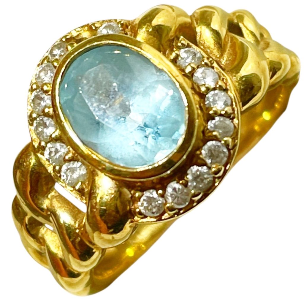 K18 18金 トパーズ リング 指輪 買取