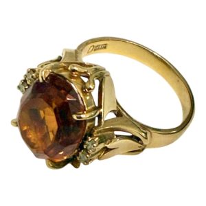 K18 18金 750 シトリン付きリング 札幌市 東区 元町