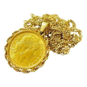 K21.6 コイン K18 ネックレス アクセサリー 金貨 買取